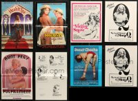 7z0626 LOT OF 8 UNCUT SEXPLOITATION PRESSBOOKS 1970s-1980s great advertising for sexy movies!