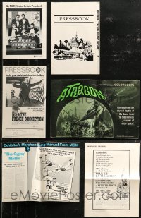7z0629 LOT OF 6 UNCUT PRESSBOOKS 1960s-1980s great advertising for a variety of different movies!