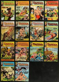 7z0632 LOT OF 14 SWEDISH TARZAN COMIC BOOKS 1972 Edgar Rice Burroughs stories, cool cover art!