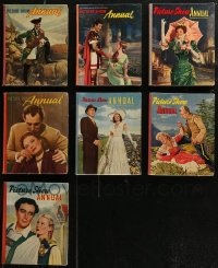 7z0650 LOT OF 7 PICTURE SHOW ANNUAL ENGLISH HARDCOVER BOOKS 1949-1955 great movie images & info!