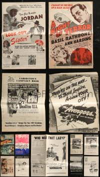7z0625 LOT OF 13 CUT PRESSBOOKS 1930s-1960s advertising for a variety of different movies!
