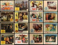 7z0395 LOT OF 16 LOBBY CARDS 1940s-1960s incomplete sets from a variety of different movies!