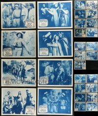7z0386 LOT OF 29 ADVENTURES OF CAPTAIN AFRICA SERIAL LOBBY CARDS 1955 John Hart in the title role!