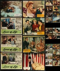 7z0387 LOT OF 28 ENGLISH LOBBY CARDS 1950s-1980s incomplete sets from a variety of movies!