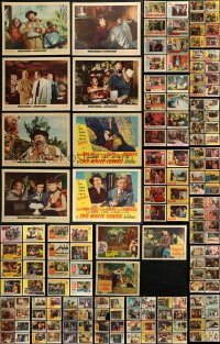 7z0343 LOT OF 163 1950S LOBBY CARDS 1950s incomplete sets from a variety of different movies!