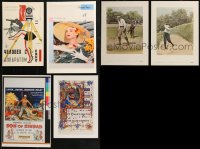 7z0081 LOT OF 6 UNFOLDED REPRODUCTION POSTERS 1980s-2000s a variety of different images!