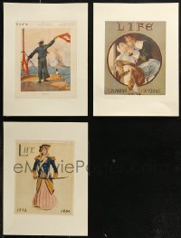7z0019 LOT OF 3 PAPERBACKED LIFE MAGAZINE COVERS 1904-1918 cool art from over 100 years ago!
