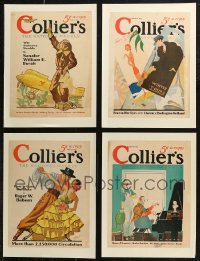 7z0012 LOT OF 8 PAPERBACKED COLLIER'S MAGAZINE COVERS 1931-1937 a variety of colorful artwork!