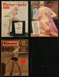 7z0457 LOT OF 3 PICTUREGOER ENGLISH MOVIE MAGAZINES WITH MAMIE VAN DOREN COVERS 1955-1958 sexy!