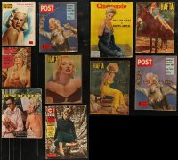 7z0501 LOT OF 10 NON-U.S. MAGAZINES WITH SEXY ACTRESS COVERS 1950s-1960s great sexy images!