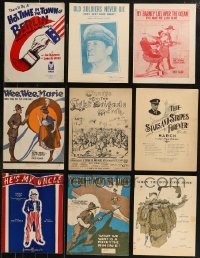 7z0416 LOT OF 13 WWI AND WWII SHEET MUSIC 1910s-1940s a variety of great patriotic songs!