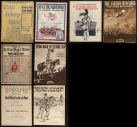 7z0425 LOT OF 8 WWI 11X14 SHEET MUSIC 1910s a variety of great patriotic songs!