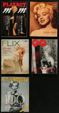 7z0569 LOT OF 5 JAPANESE MAGAZINES WITH MARILYN MONROE COVERS 1990s sexy images, Playboy!
