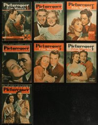 7z0455 LOT OF 7 1939 PICTUREGOER ENGLISH MOVIE MAGAZINES 1939 filled with great images & articles!