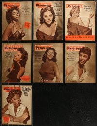 7z0453 LOT OF 7 1954 PICTUREGOER ENGLISH MOVIE MAGAZINES 1954 filled with great images & articles!