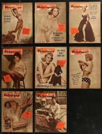 7z0451 LOT OF 8 1954 PICTUREGOER ENGLISH MOVIE MAGAZINES 1954 filled with great images & articles!