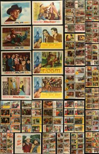7z0332 LOT OF 257 1950S COWBOY WESTERN LOBBY CARDS 1950s incomplete sets from several movies!