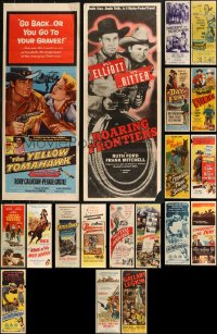 7z0078 LOT OF 23 FORMERLY FOLDED COWBOY WESTERN INSERTS 1940s-1950s images from several movies!