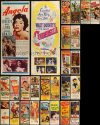 7z0073 LOT OF 26 FORMERLY FOLDED INSERTS 1940s-1960s great images from a variety of movies!