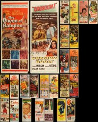 7z0074 LOT OF 25 FORMERLY FOLDED INSERTS 1950s great images from a variety of movies!