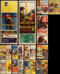 7z0077 LOT OF 23 FORMERLY FOLDED INSERTS 1940s-1950s great images from a variety of movies!