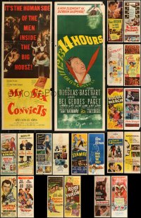 7z0079 LOT OF 22 FORMERLY FOLDED INSERTS 1950s great images from a variety of movies!