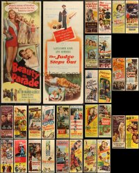 7z0069 LOT OF 30 FORMERLY FOLDED INSERTS 1940s-1960s great images from a variety of movies!