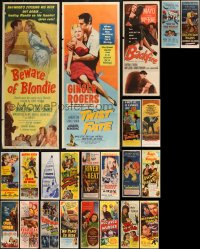 7z0070 LOT OF 29 FORMERLY FOLDED INSERTS 1940s-1950s great images from a variety of movies!