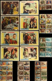 7z0381 LOT OF 52 COWBOY WESTERN LOBBY CARDS 1950s-1960s incomplete sets from several movies!