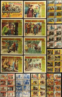 7z0367 LOT OF 88 COWBOY WESTERN LOBBY CARDS 1950s complete sets from several movies!