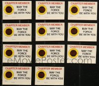 7z0231 LOT OF 11 STAR WARS FAN CLUB MEMBERSHIP CARDS 1981 May the Force Be With You!