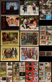 7z0372 LOT OF 74 LOBBY CARDS 1950s-1970s complete & incomplete sets from a variety of movies!