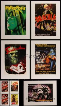7z0022 LOT OF 9 UNFOLDED HORROR/SCI-FI 12X16 REPRODUCTION POSTERS 1990s all the best images!