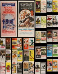7z0277 LOT OF 42 FOLDED AUSTRALIAN DAYBILLS 1950s-1970s great images from a variety of movies!