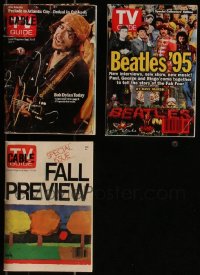 7z0466 LOT OF 3 TV GUIDE MAGAZINES 1976-1995 filled with great images & articles!