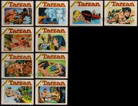 7z0666 LOT OF 10 ITALIAN TARZAN SOFTCOVER BOOKS 1973-1974 Russ Manning Sunday Pages in black & white!