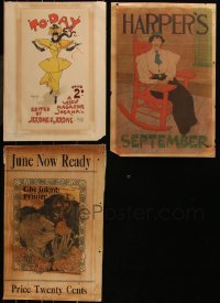7z0021 LOT OF 3 MAGAZINE COVERS 1900s great artwork from over a century ago!