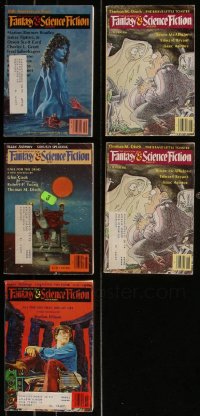 7z0572 LOT OF 5 FANTASY & SCIENCE FICTION MAGAZINES 1980-1985 filled with great images & articles!