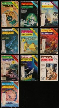 7z0504 LOT OF 10 FANTASY & SCIENCE FICTION MAGAZINES 1978 filled with great images & articles!