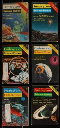 7z0553 LOT OF 6 FANTASY & SCIENCE FICTION MAGAZINES 1977 filled with great images & articles!