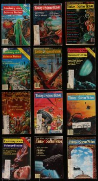 7z0489 LOT OF 12 FANTASY & SCIENCE FICTION MAGAZINES 1979 filled with great images & articles!