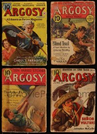 7z0588 LOT OF 4 ARGOSY ALL-STORY WEEKLY PULP MAGAZINES 1930s filled with great images & articles!