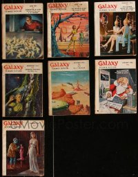 7z0544 LOT OF 7 1954-56 GALAXY SCIENCE FICTION MAGAZINES 1954-1956 great sci-fi images & articles!