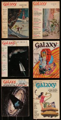 7z0560 LOT OF 6 1960-72 GALAXY SCIENCE FICTION MAGAZINES 1960-1972 great sci-fi images & articles!