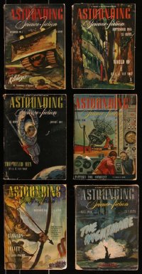 7z0561 LOT OF 6 1944-46 ASTOUNDING SCIENCE FICTION MAGAZINES 1944-1946 great images & articles!