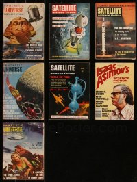 7z0532 LOT OF 7 SCI-FI DIGEST MAGAZINES 1950s-1970s filled with great images & articles!