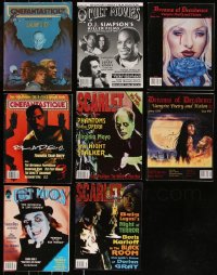 7z0527 LOT OF 8 HORROR/SCI-FI MAGAZINES 1970s-2000s filled with great images & articles!