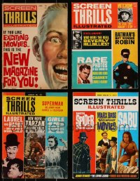 7z0577 LOT OF 4 SCREEN THRILLS ILLUSTRATED MOVIE MAGAZINES 1962-1964 includes the first issue!