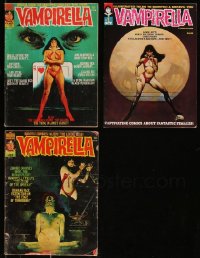 7z0593 LOT OF 3 VAMPIRELLA MAGAZINES 1976-2001 reprint of #1, plus #49 and #51