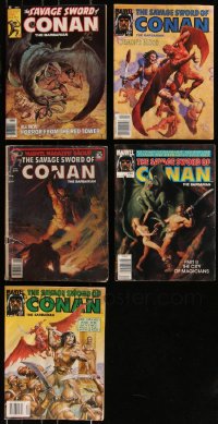 7z0562 LOT OF 5 SAVAGE SWORD OF CONAN THE BARBARIAN MAGAZINES 1977-2002 great images & articles!